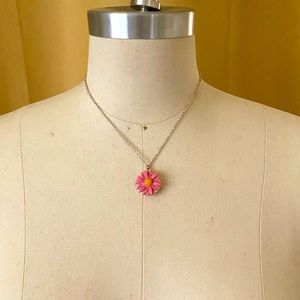 Pink Dasiy Locket Necklace